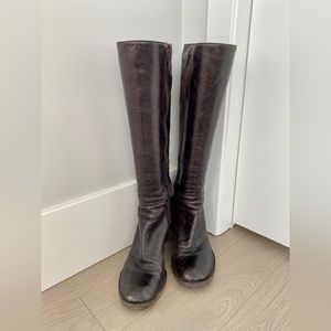 LK BENNETT GENUINE LUXURY Brown Leather Knee-High Boots - Size 8 Women’s